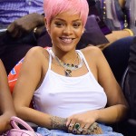 rihanna-pink-hair-nba-match