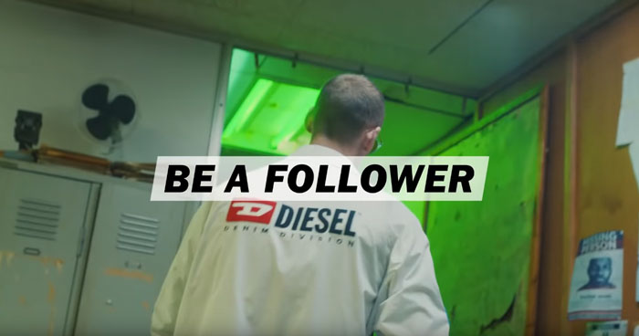 frame di una delle pubblicità diesel 2019
