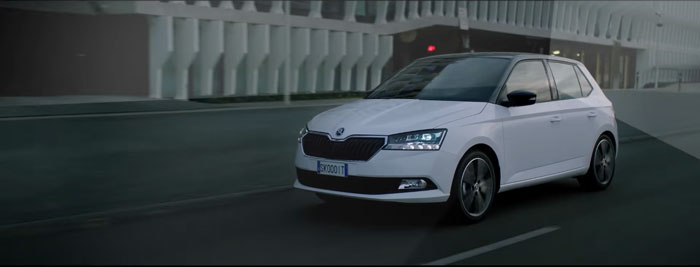 pubblicità skoda fabia twin color 2019