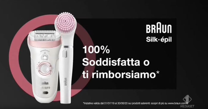 pubblicità Braun Silk Epil 2019