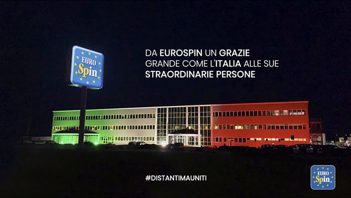 pubblicità eurospin 2020 Un GRAZIE grande come l'Italia