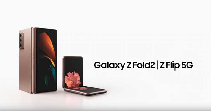 pubblicità Galaxy Z Fold2 Z Flip 5G 2021