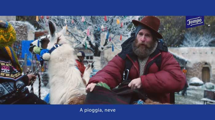 pubblicità fazzoletti tempo 2020