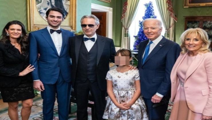 Bocelli e i figli alla Casa Bianca